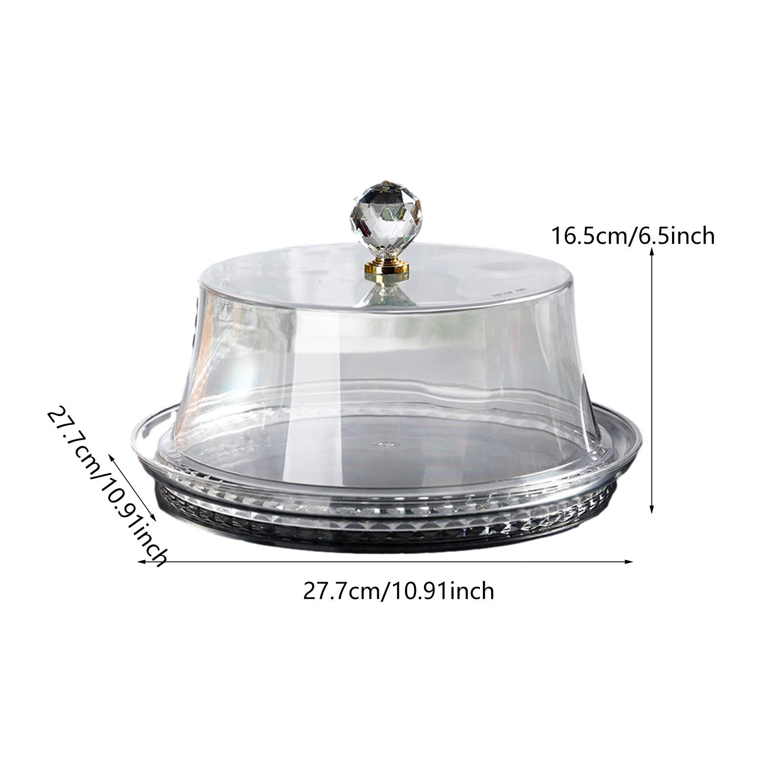 Plastic Dome Clear - Support à gâteau avec dôme transparent,